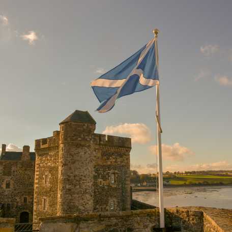 View from a tower at Blackness Castle